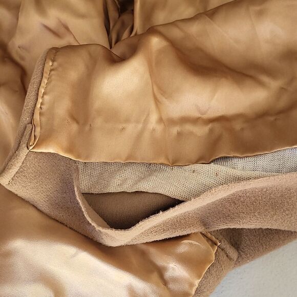 Vintage Kashmiracle Tan Coat Size L/XL Cahmere Like - Picture 12 of 13